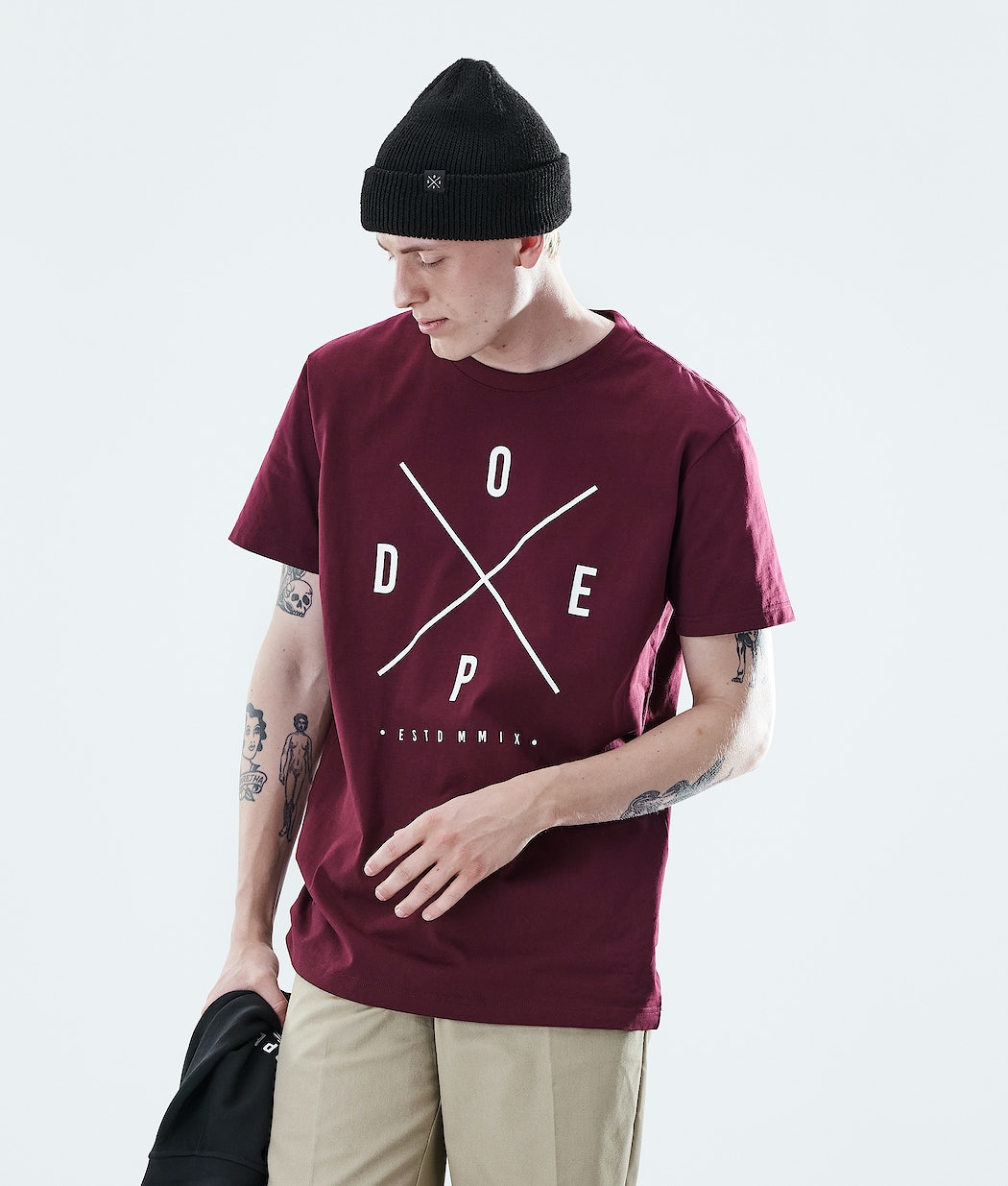 Camisetas Dope Daily 2X-UP Hombre Burdeos | 231-IVAGKD