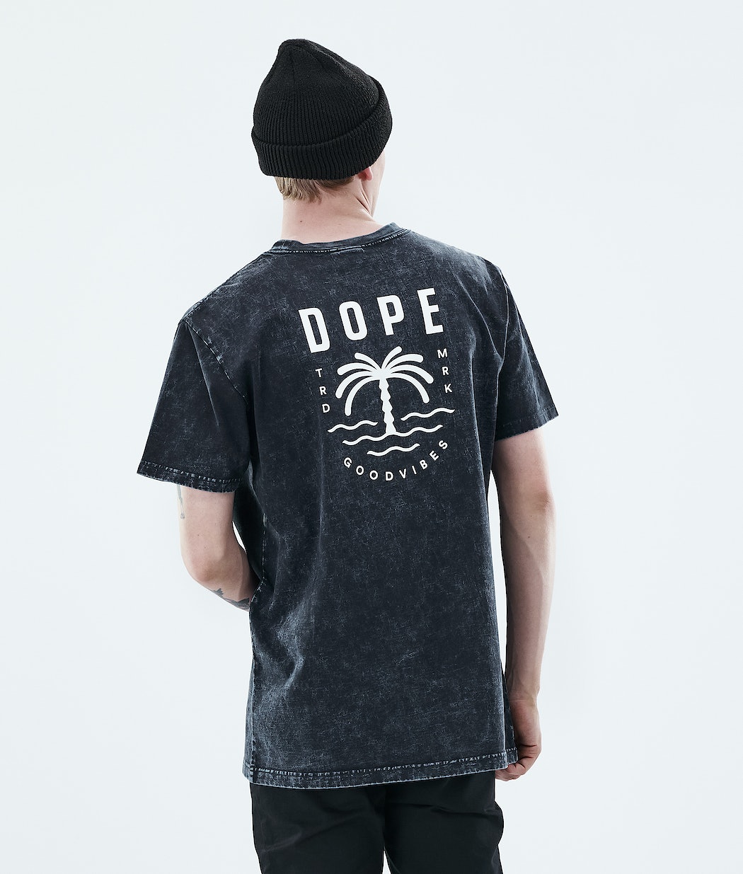 Camisetas Dope Daily Palm Hombre Negras | 069-QAYTIX
