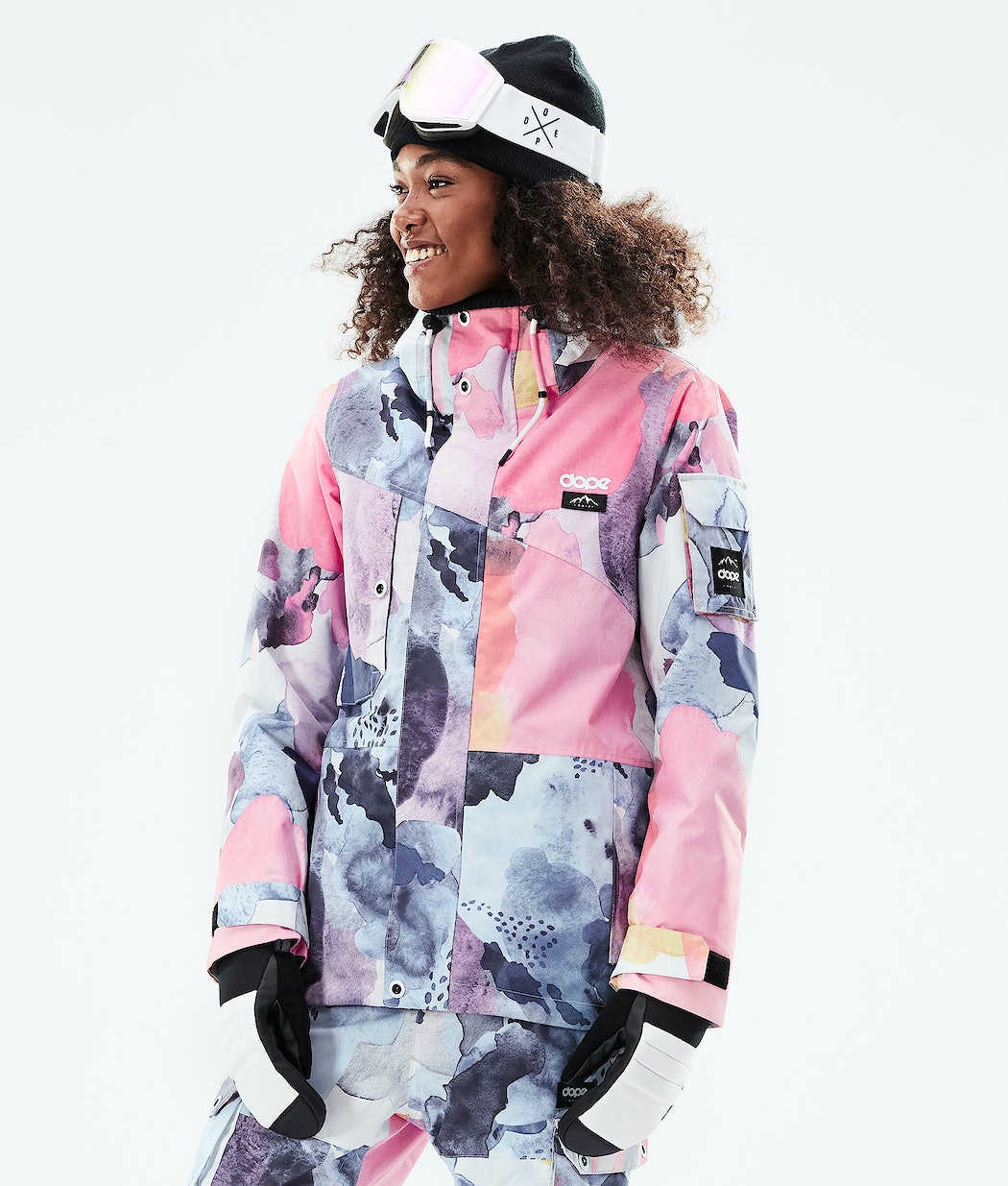 Chaqueta Snowboard Dope Adept W 2021 Mujer Multicolor Rosas | 428-OQIGTD