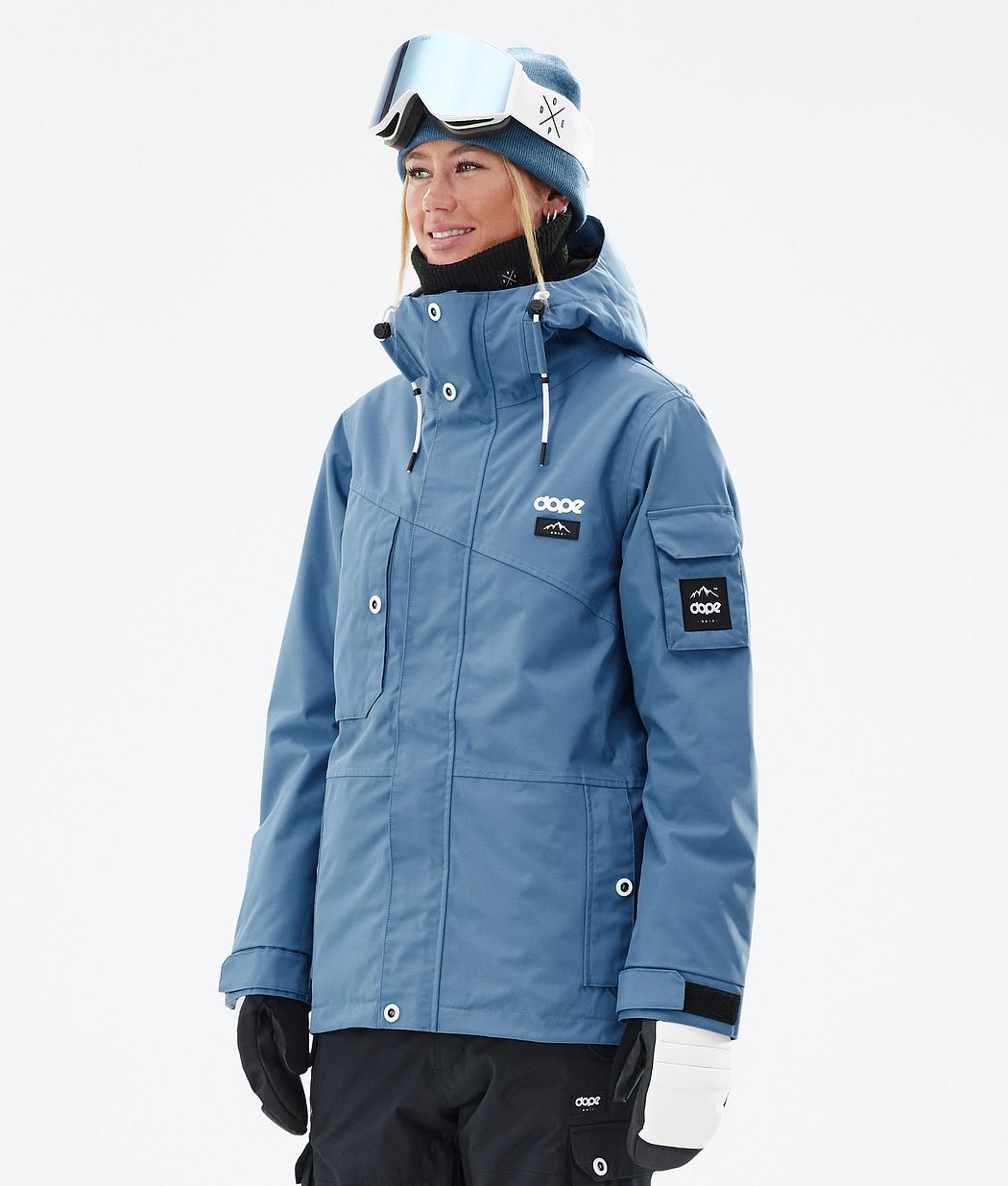 Chaqueta Snowboard Dope Adept W Mujer Azules Gris | 528-VLNDYT