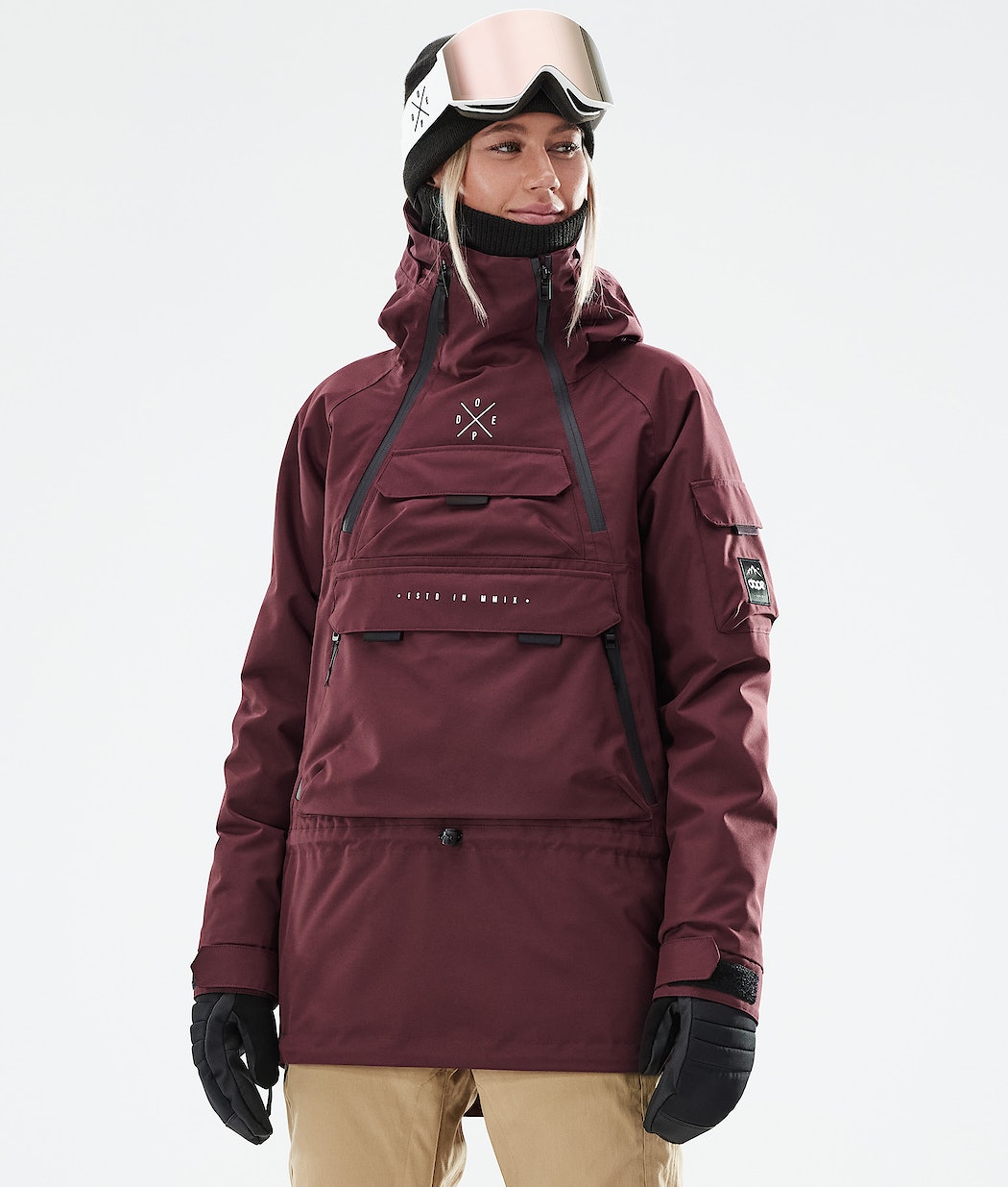 Chaqueta Snowboard Dope Akin W 2021 Mujer Burdeos | 450-UEQYJV