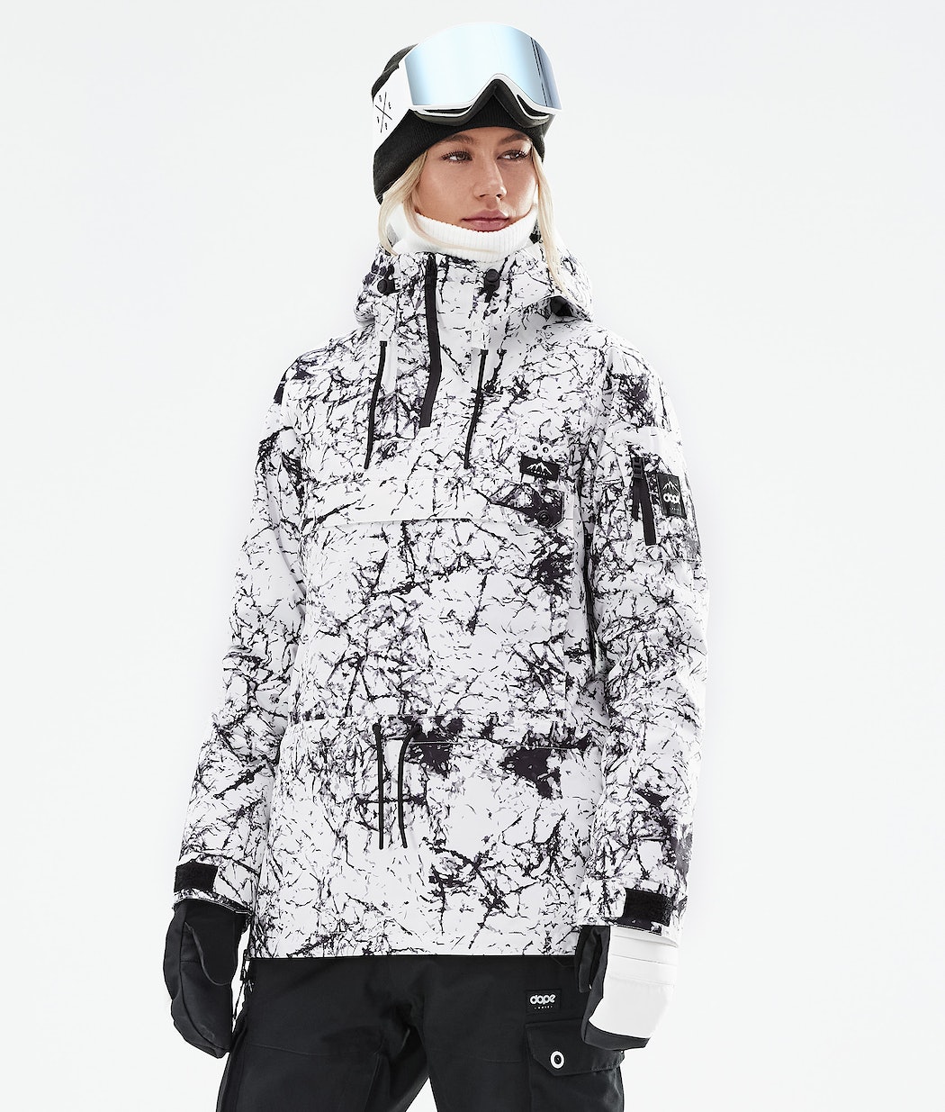 Chaqueta Snowboard Dope Annok W 2021 Mujer Blancas Negras | 518-BGDUSM