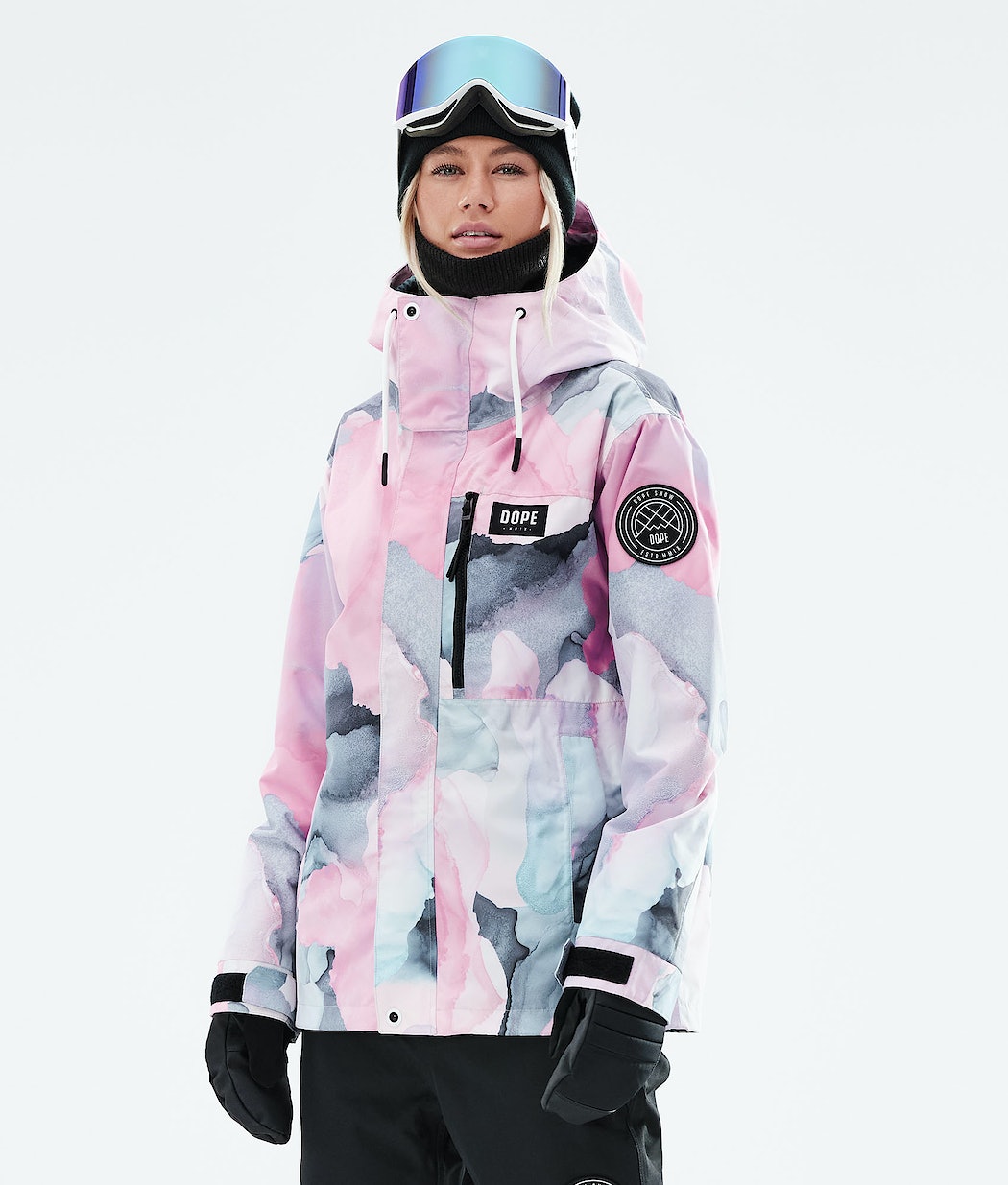 Chaqueta Snowboard Dope Blizzard W Full Zip 2021 Mujer Multicolor Rosas | 054-ZORLXS