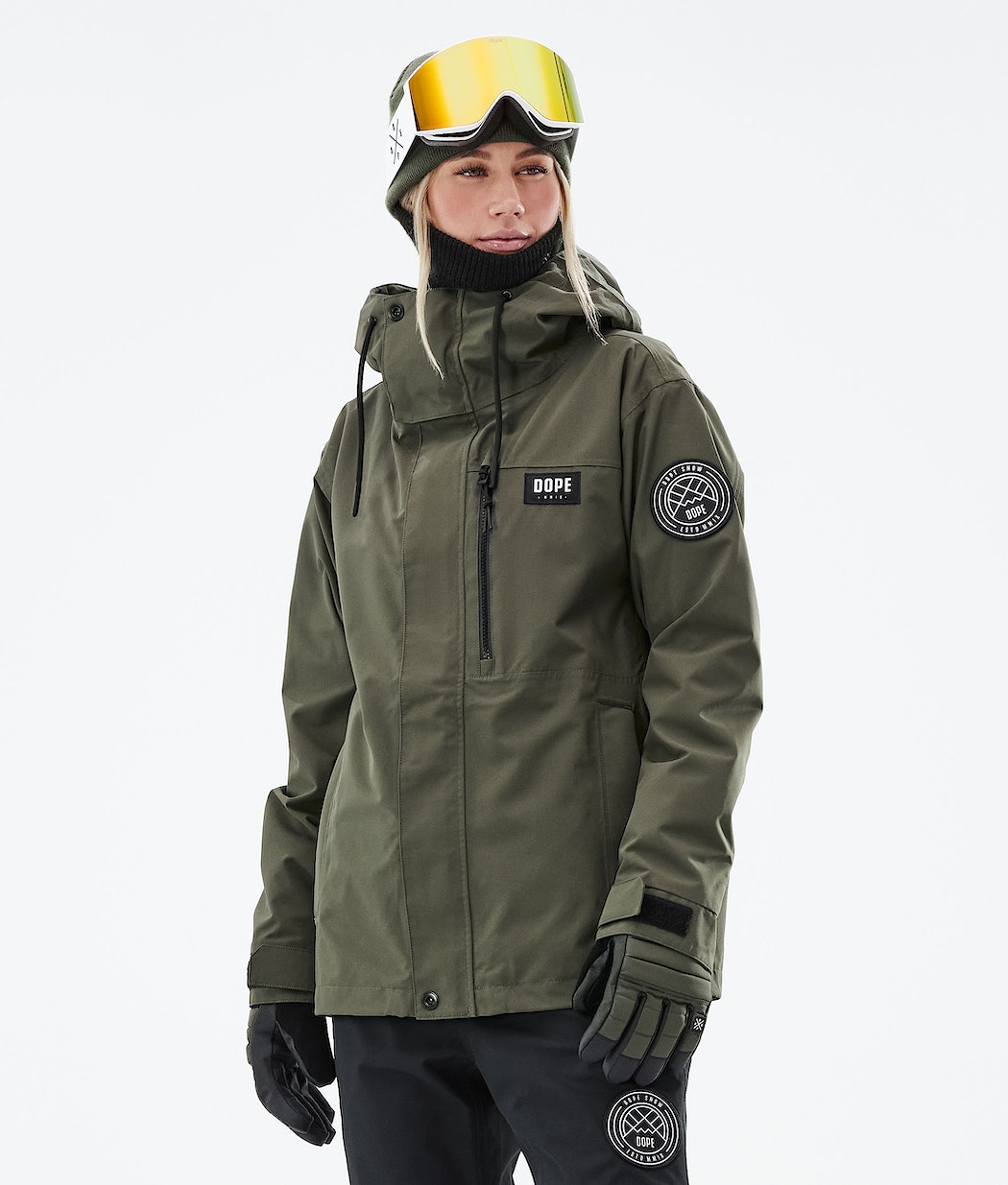 Chaqueta Snowboard Dope Blizzard W Full Zip 2021 Mujer Verde Oliva Verde | 395-KRXGEU
