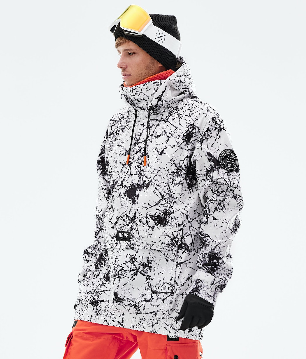 Chaqueta Snowboard Dope Wylie Hombre Blancas Negras | 671-JMQDVY