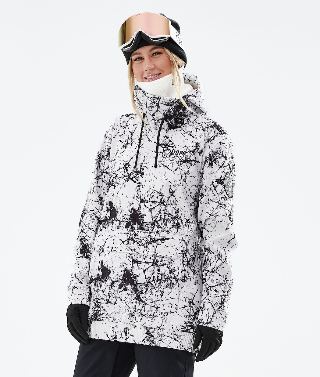 Chaqueta Snowboard Dope Wylie Mujer Blancas Negras | 369-LIGFJQ