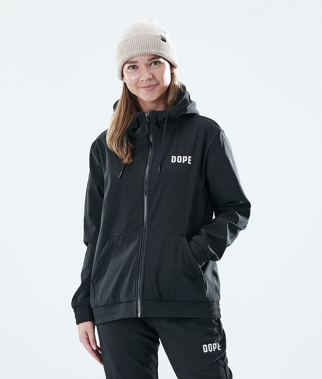 Sudadera Dope Flight W Zip Mujer Negras | 671-JCSKRM