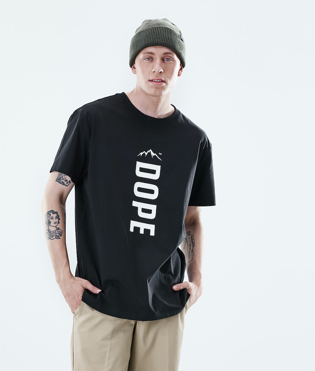 Camisetas Dope Daily Capital Hombre Negras | 685-HBIKFP