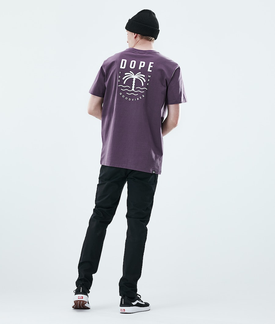Camisetas Dope Daily Palm Hombre Moradas | 476-CBPKRU