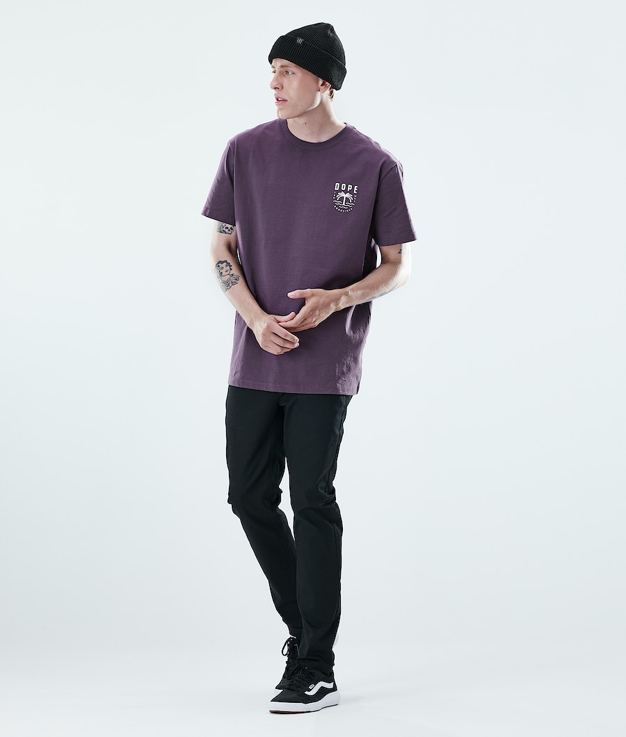 Camisetas Dope Daily Palm Hombre Moradas | 476-CBPKRU