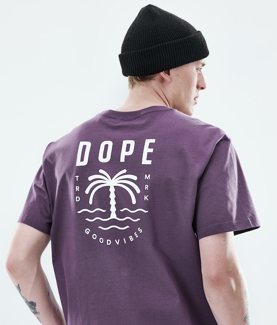 Camisetas Dope Daily Palm Hombre Moradas | 476-CBPKRU