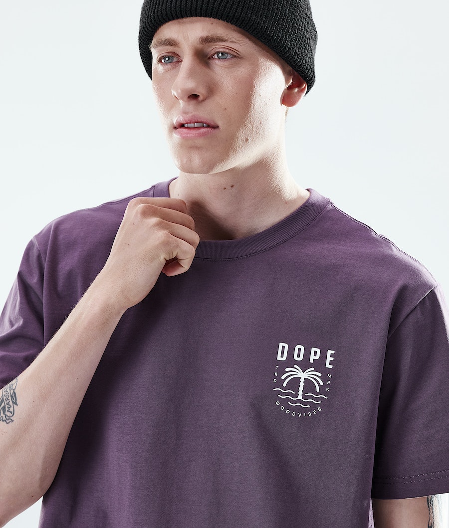 Camisetas Dope Daily Palm Hombre Moradas | 476-CBPKRU