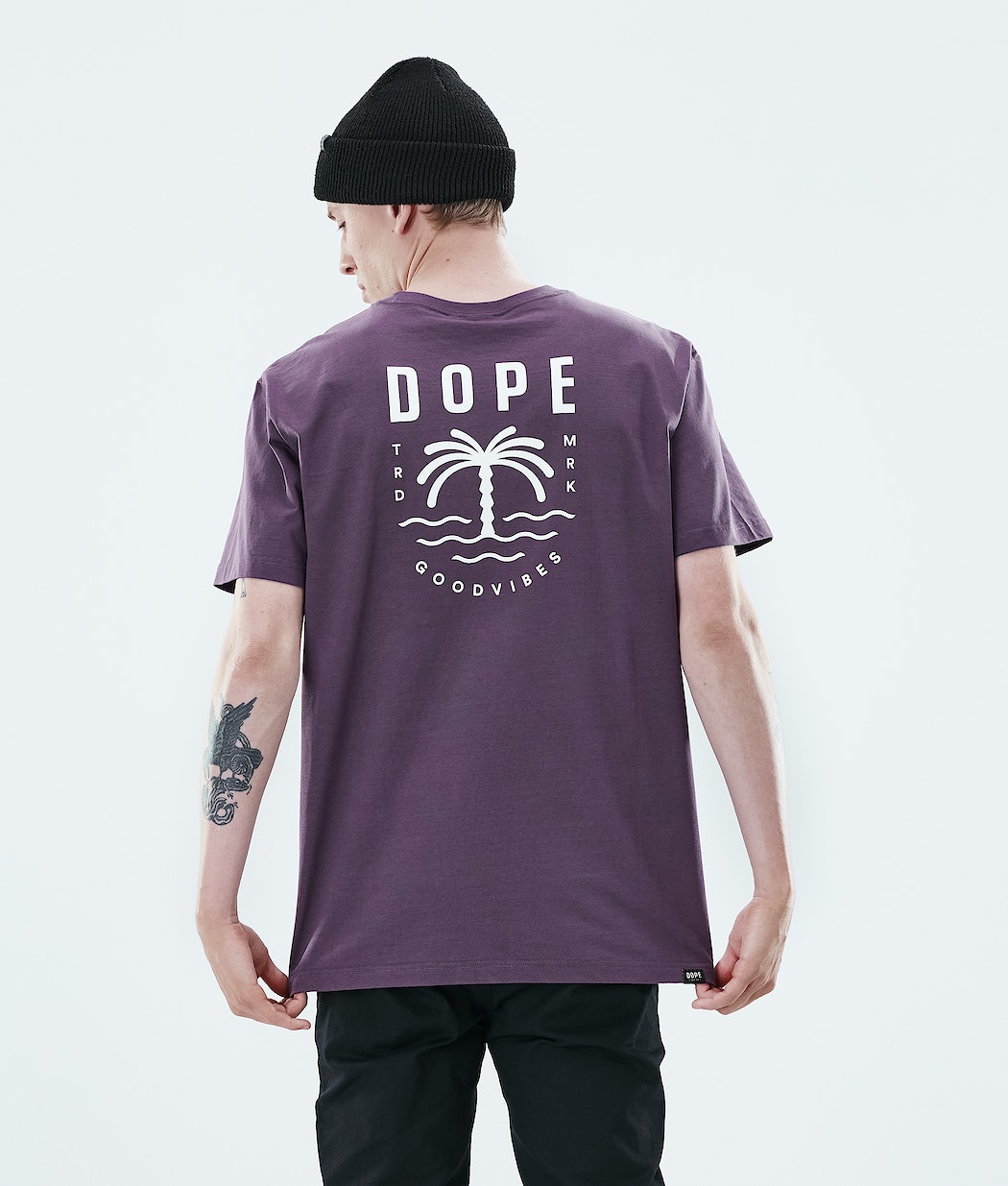 Camisetas Dope Daily Palm Hombre Moradas | 476-CBPKRU