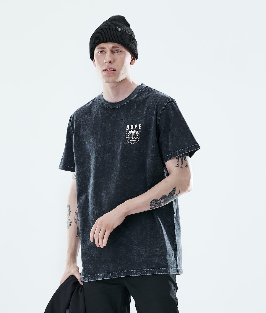 Camisetas Dope Daily Palm Hombre Negras | 069-QAYTIX