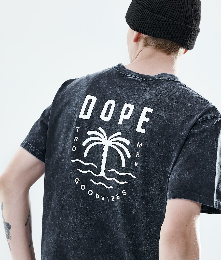 Camisetas Dope Daily Palm Hombre Negras | 069-QAYTIX