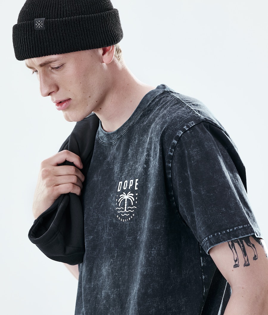 Camisetas Dope Daily Palm Hombre Negras | 069-QAYTIX