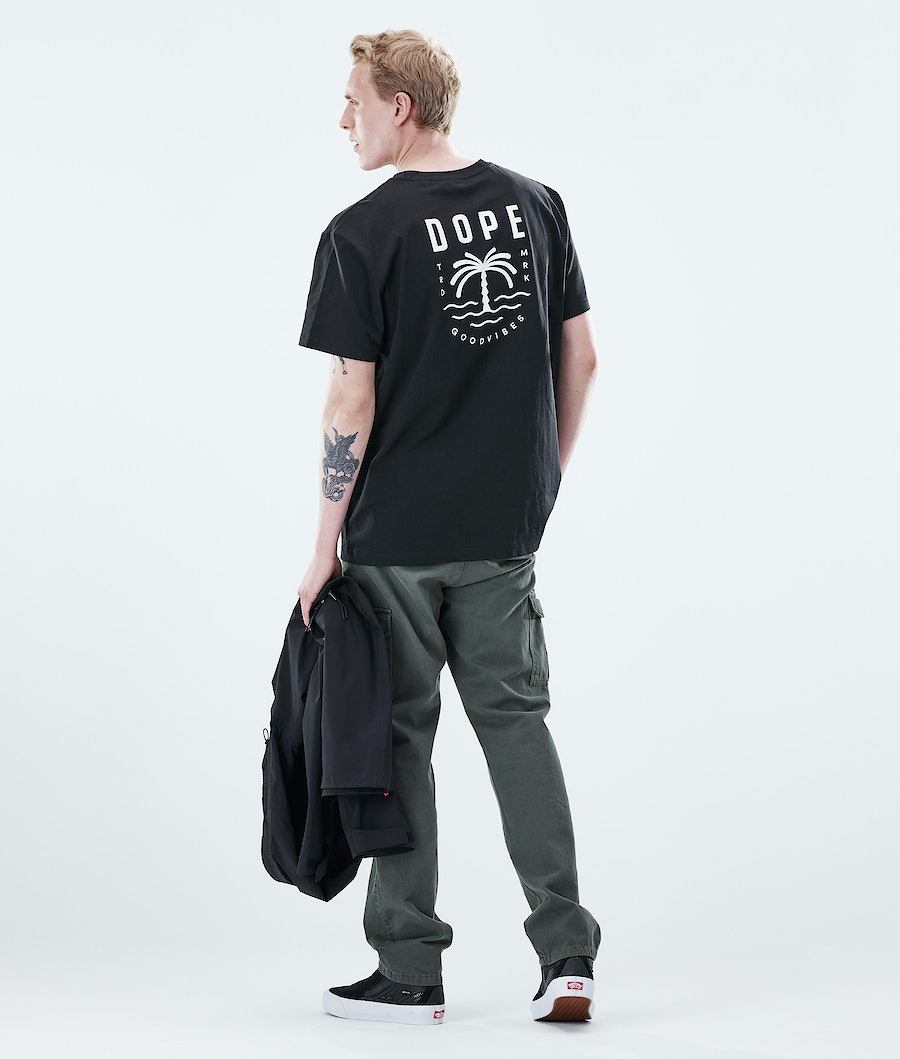 Camisetas Dope Daily Palm Hombre Negras | 290-WNOKQS