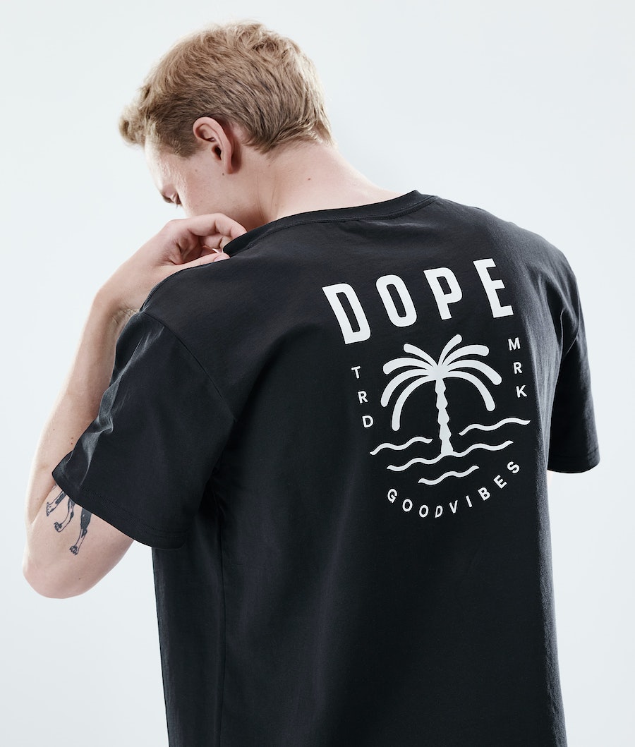 Camisetas Dope Daily Palm Hombre Negras | 290-WNOKQS