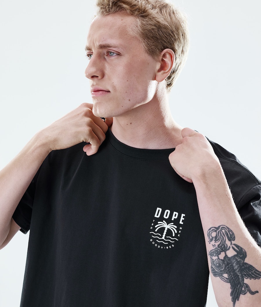 Camisetas Dope Daily Palm Hombre Negras | 290-WNOKQS