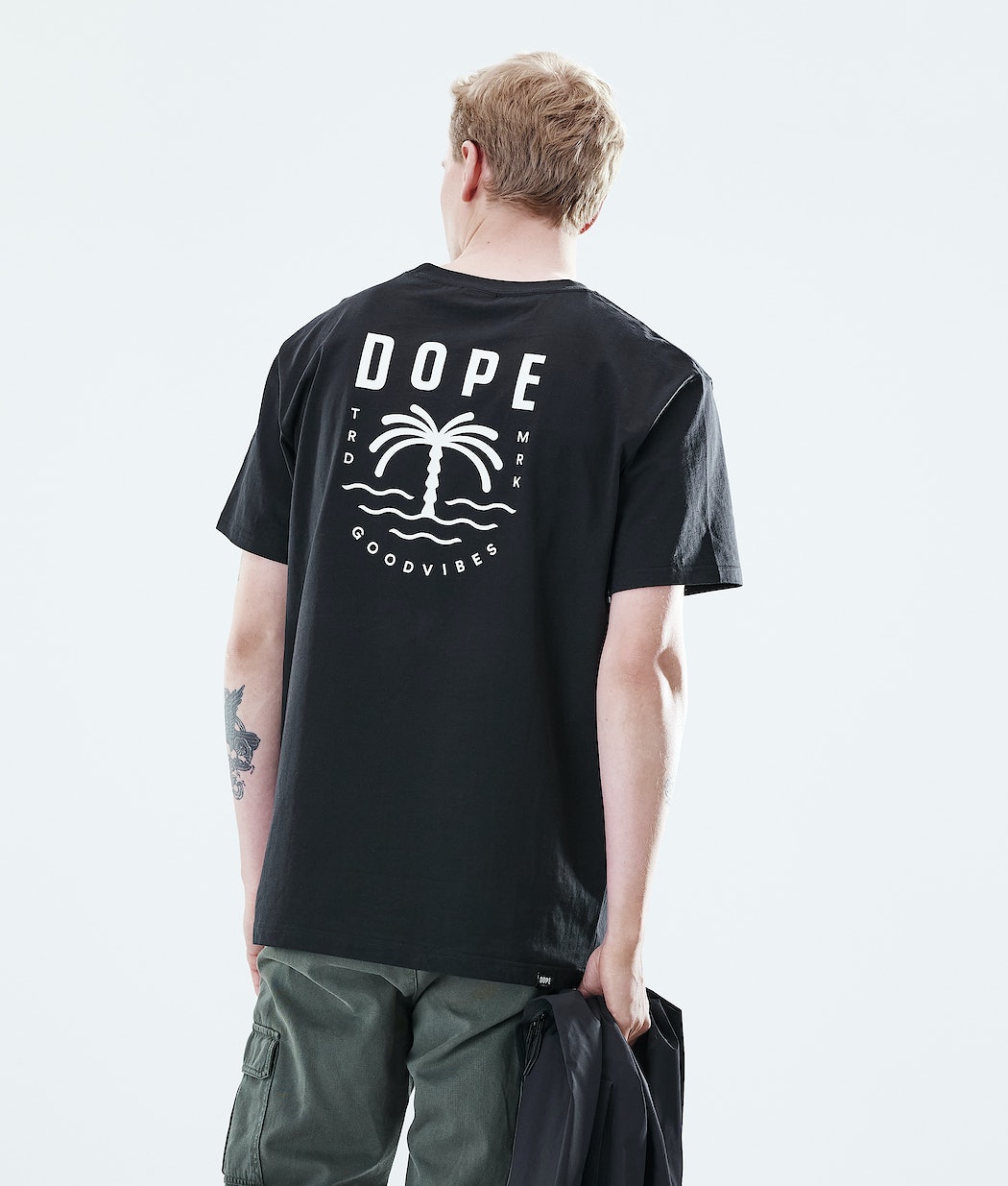 Camisetas Dope Daily Palm Hombre Negras | 290-WNOKQS