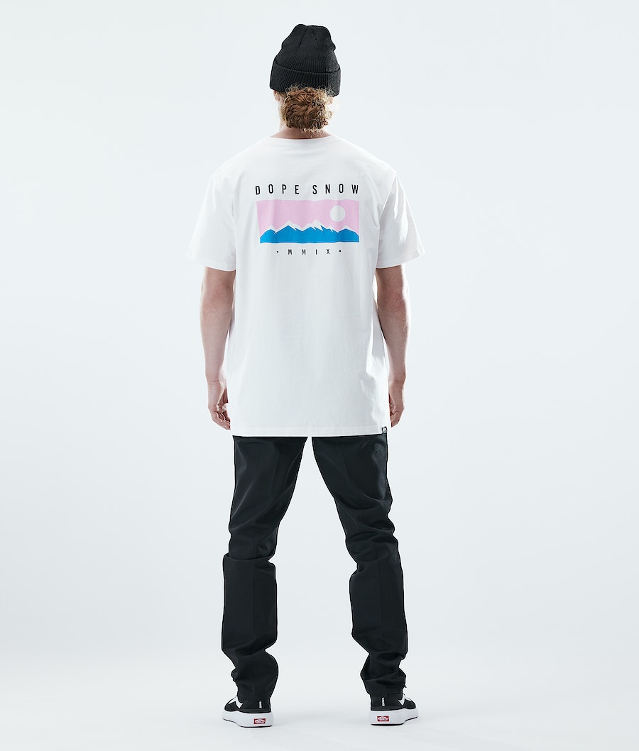 Camisetas Dope Daily Range Hombre Blancas | 759-DLHAOP