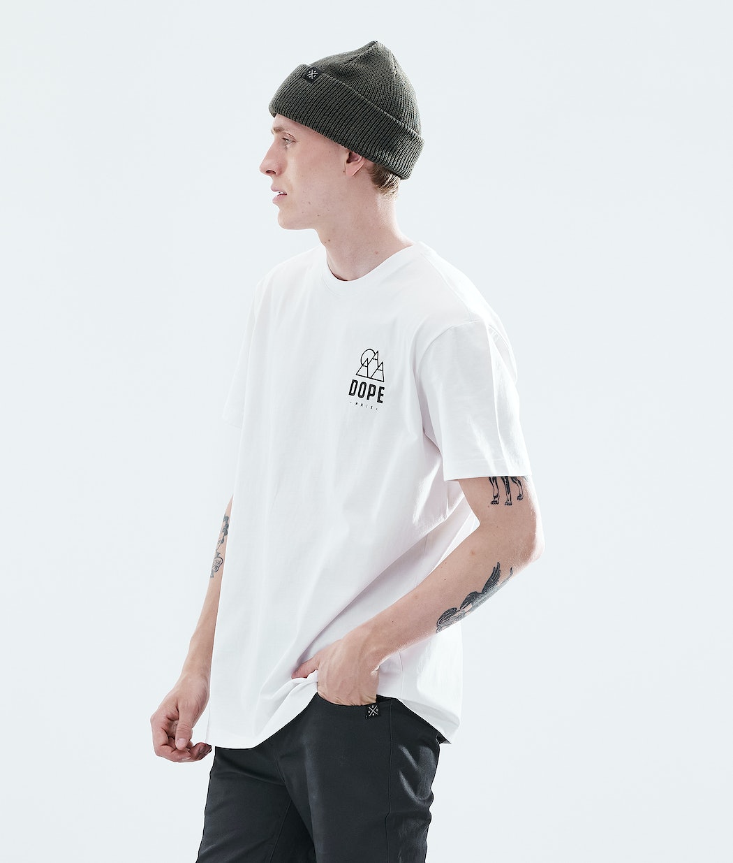 Camisetas Dope Daily Rise Hombre Blancas | 790-OKHJNP