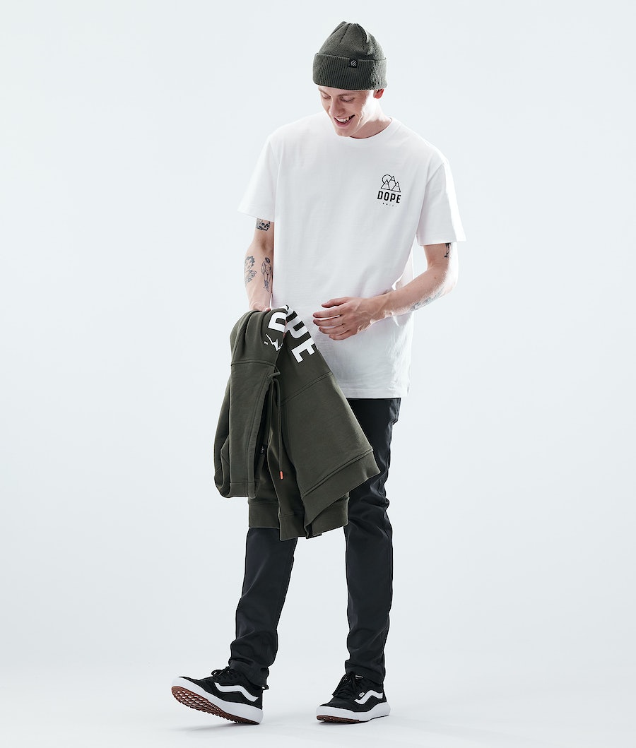 Camisetas Dope Daily Rise Hombre Blancas | 790-OKHJNP