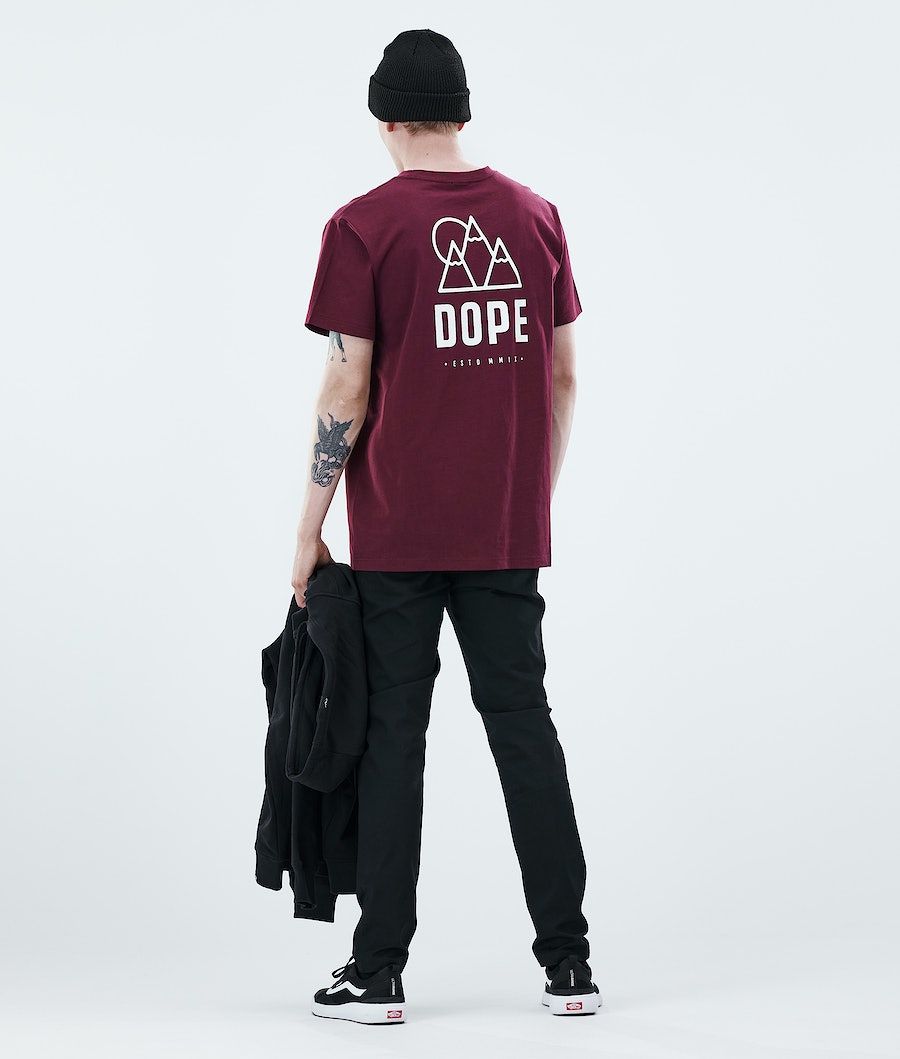 Camisetas Dope Daily Rise Hombre Burdeos | 389-RBKCJZ