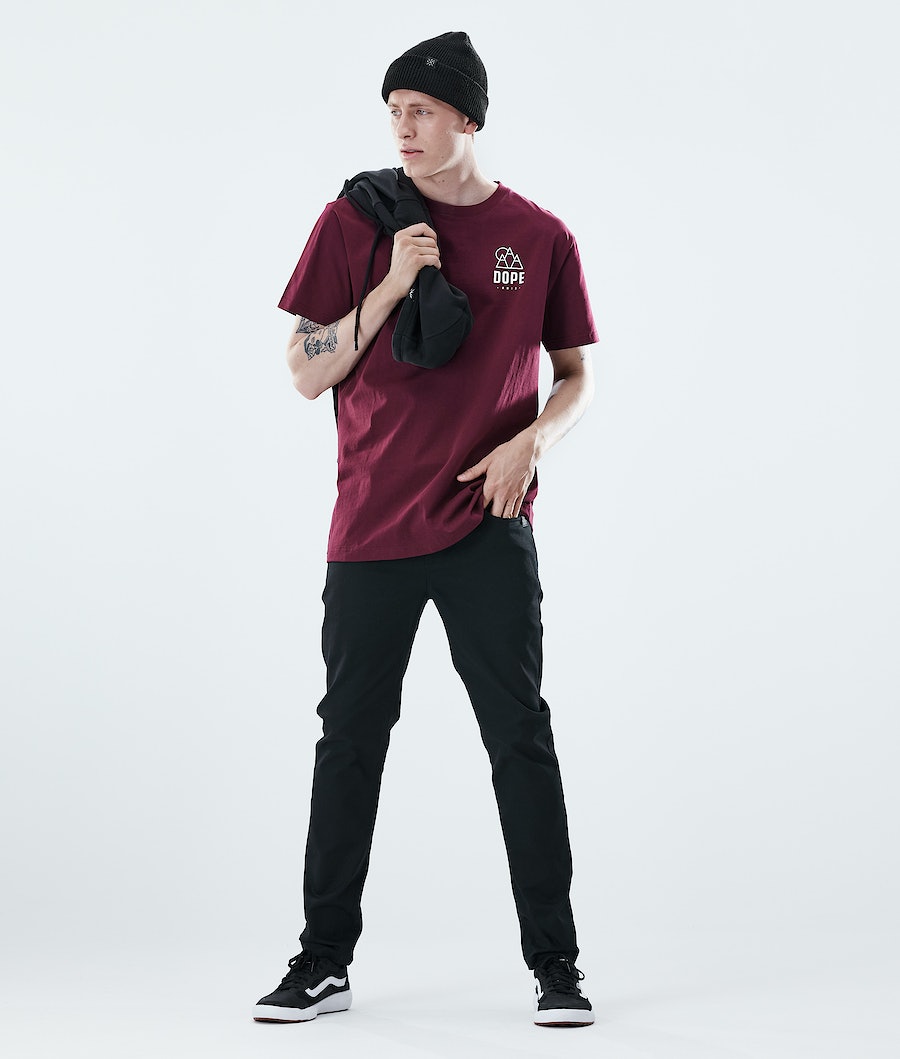 Camisetas Dope Daily Rise Hombre Burdeos | 389-RBKCJZ