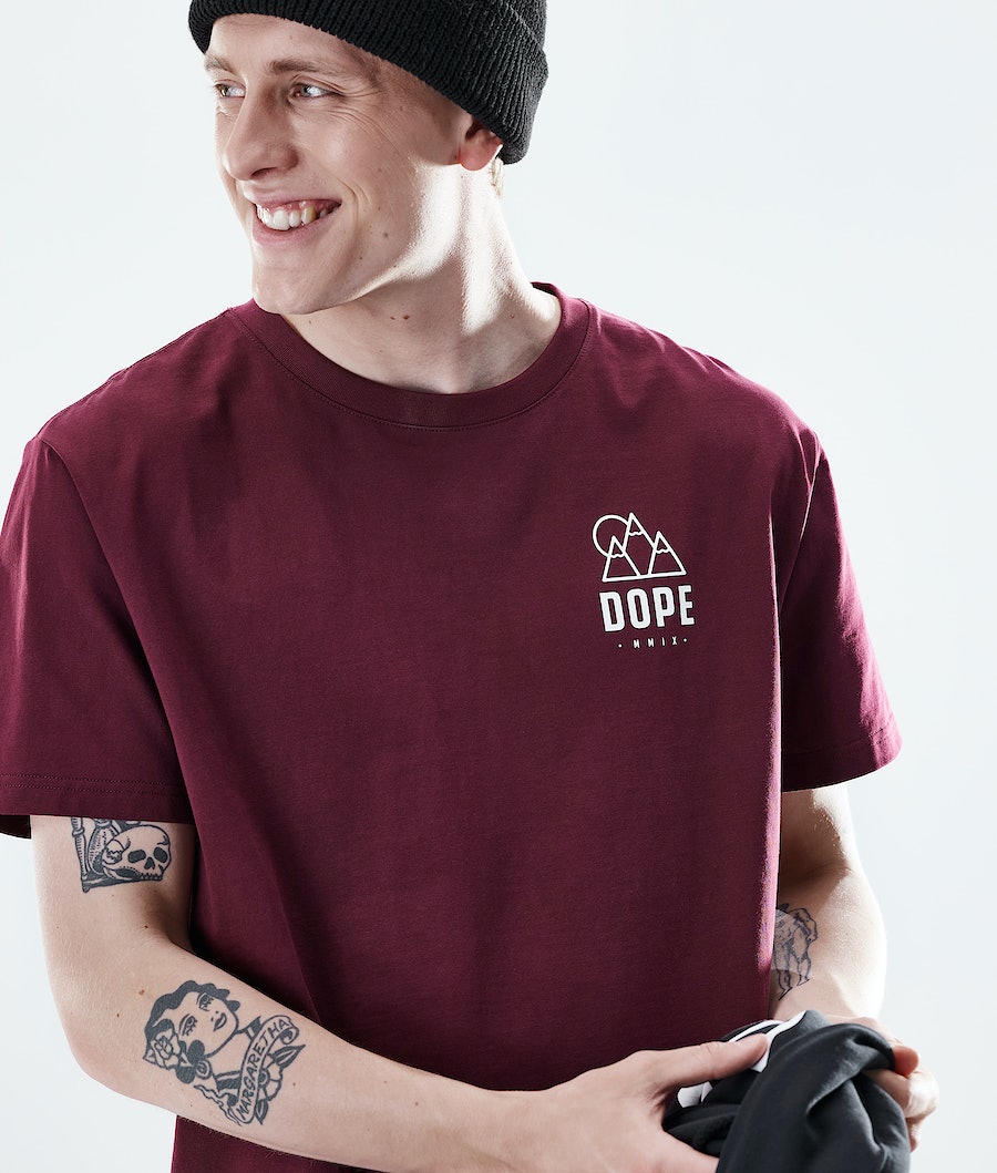 Camisetas Dope Daily Rise Hombre Burdeos | 389-RBKCJZ