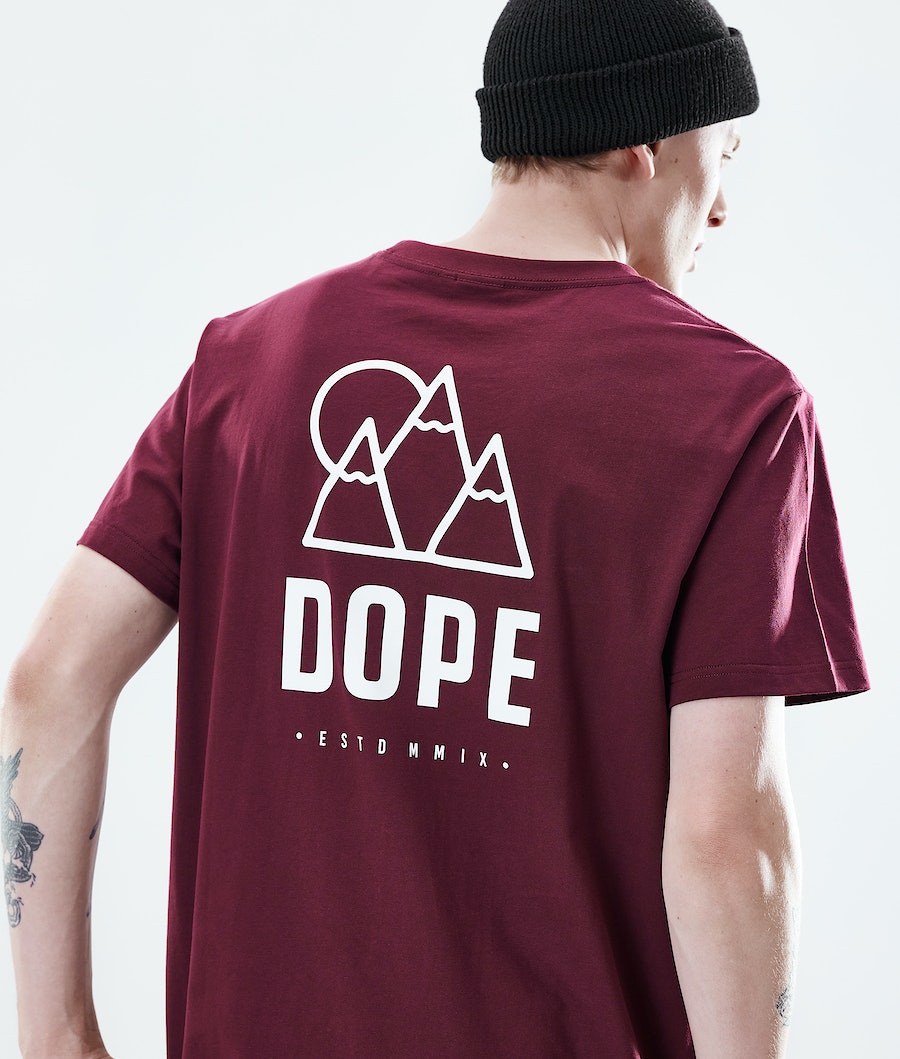 Camisetas Dope Daily Rise Hombre Burdeos | 389-RBKCJZ