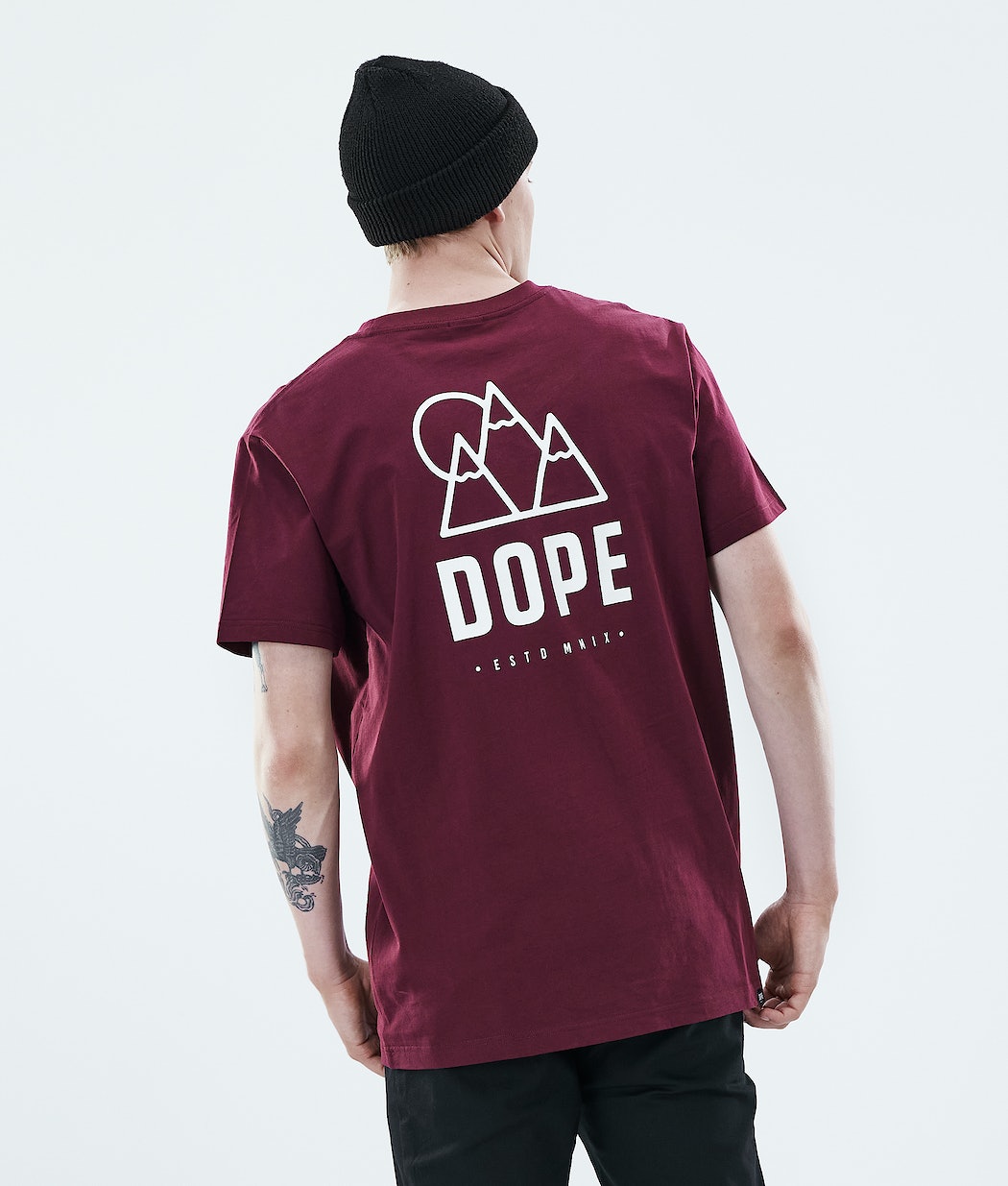 Camisetas Dope Daily Rise Hombre Burdeos | 389-RBKCJZ