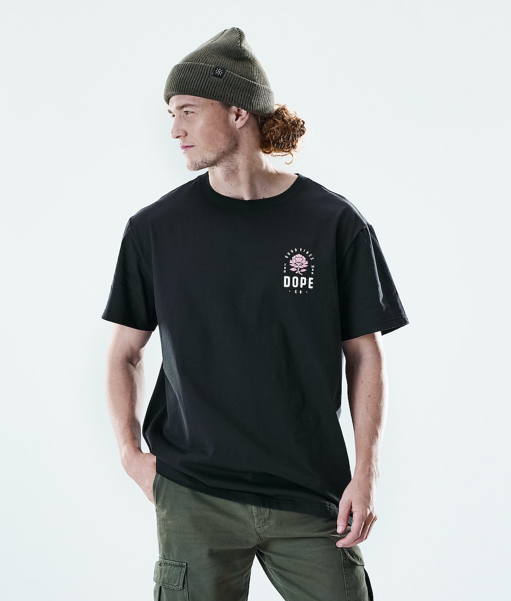Camisetas Dope Daily Rose Hombre Negras | 039-UKLATY