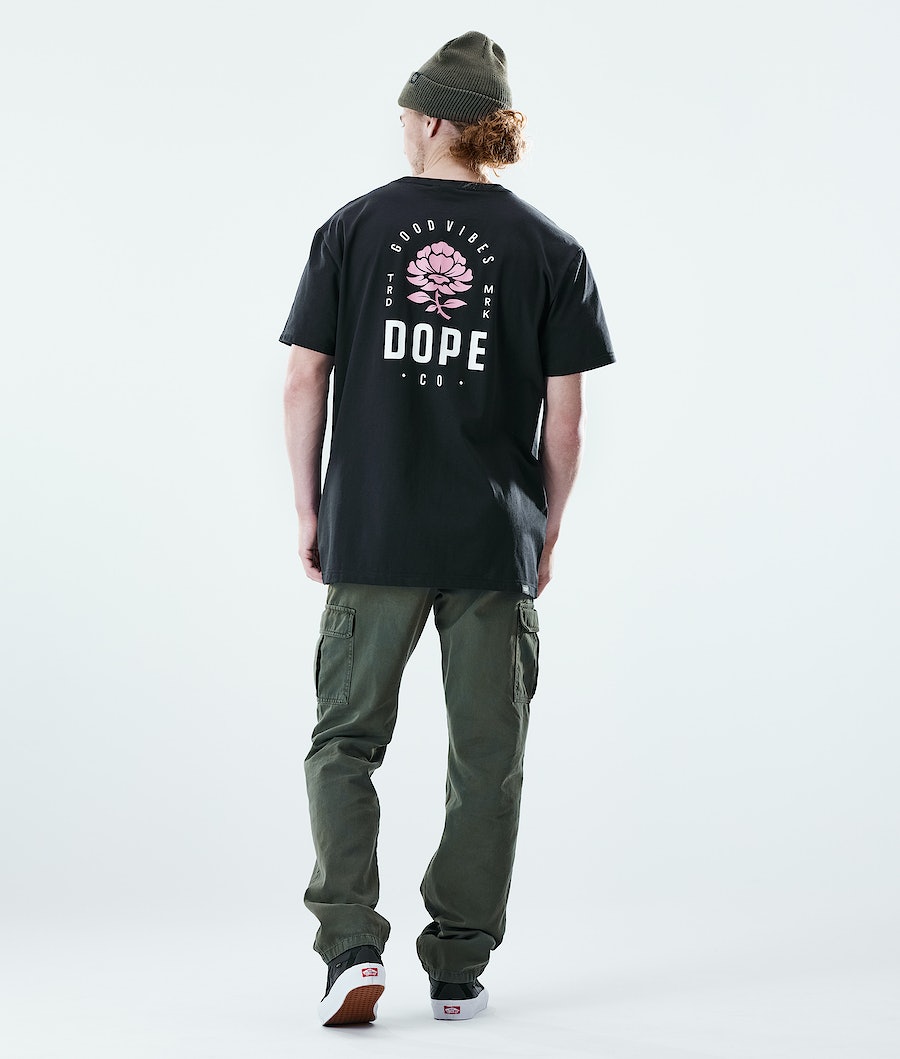 Camisetas Dope Daily Rose Hombre Negras | 039-UKLATY