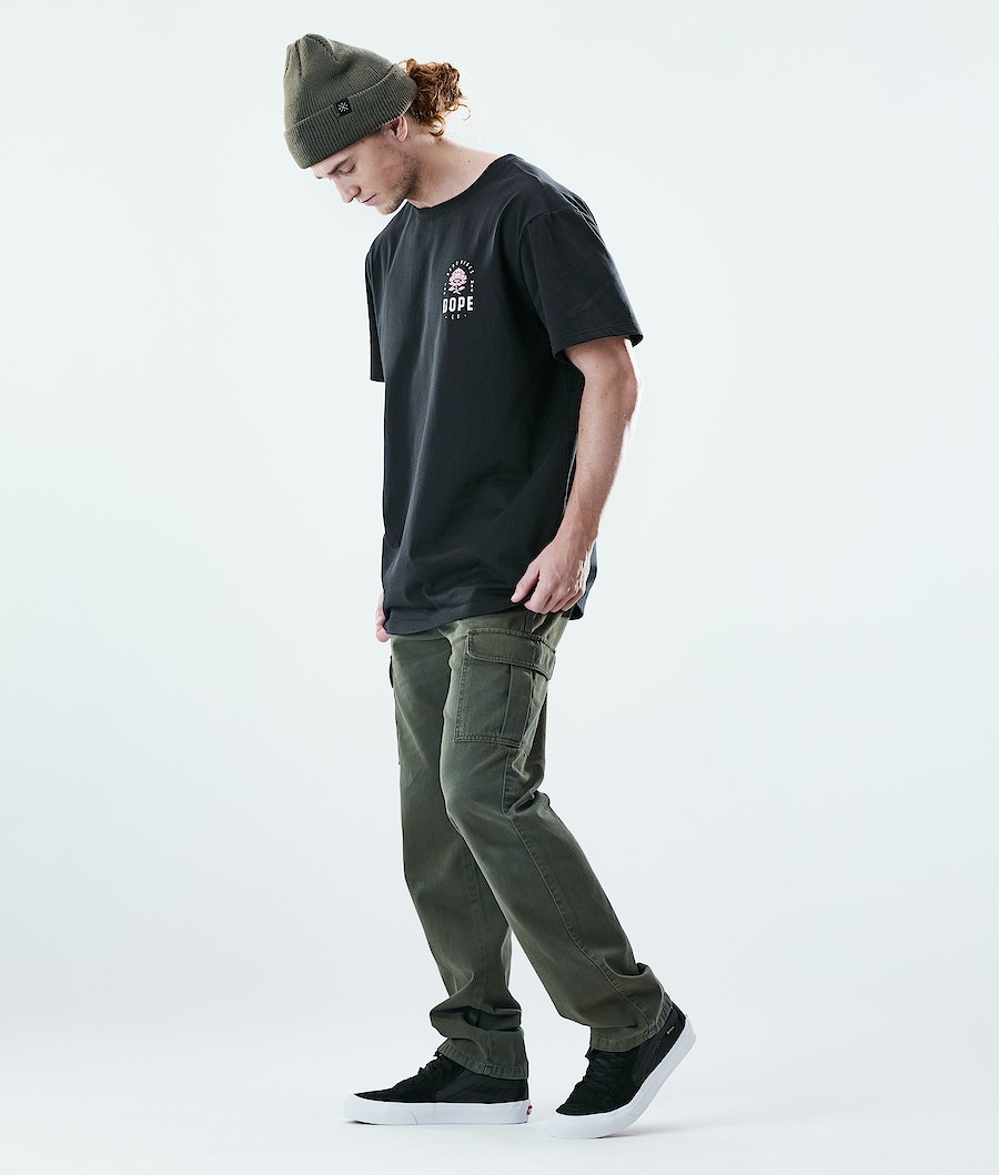 Camisetas Dope Daily Rose Hombre Negras | 039-UKLATY