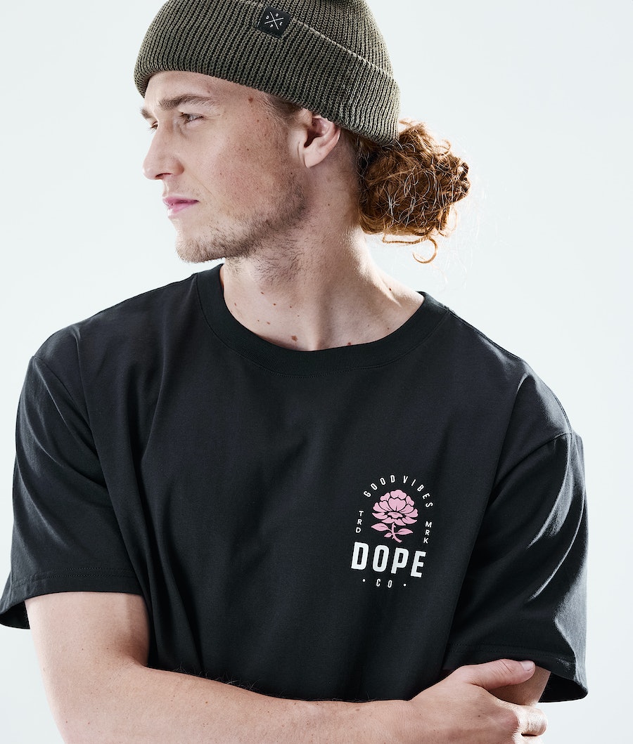 Camisetas Dope Daily Rose Hombre Negras | 039-UKLATY