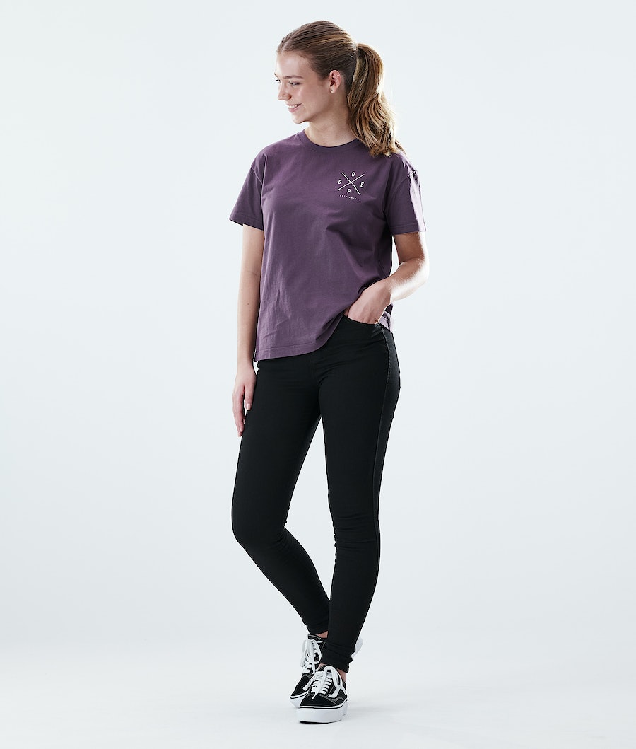 Camisetas Dope Regular 2X-UP Mujer Moradas | 687-WDUKPL