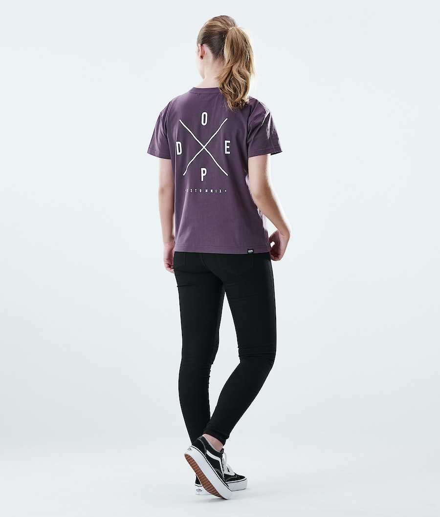 Camisetas Dope Regular 2X-UP Mujer Moradas | 687-WDUKPL