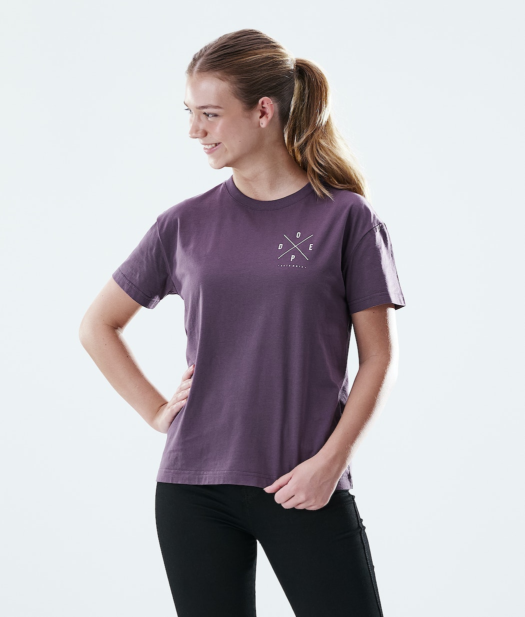 Camisetas Dope Regular 2X-UP Mujer Moradas | 687-WDUKPL