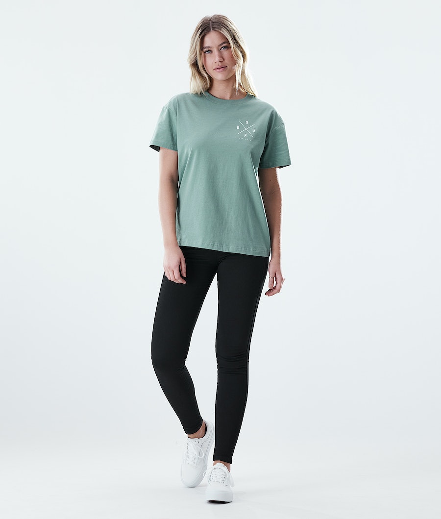 Camisetas Dope Regular 2X-UP Mujer Verde | 869-LNZJCA