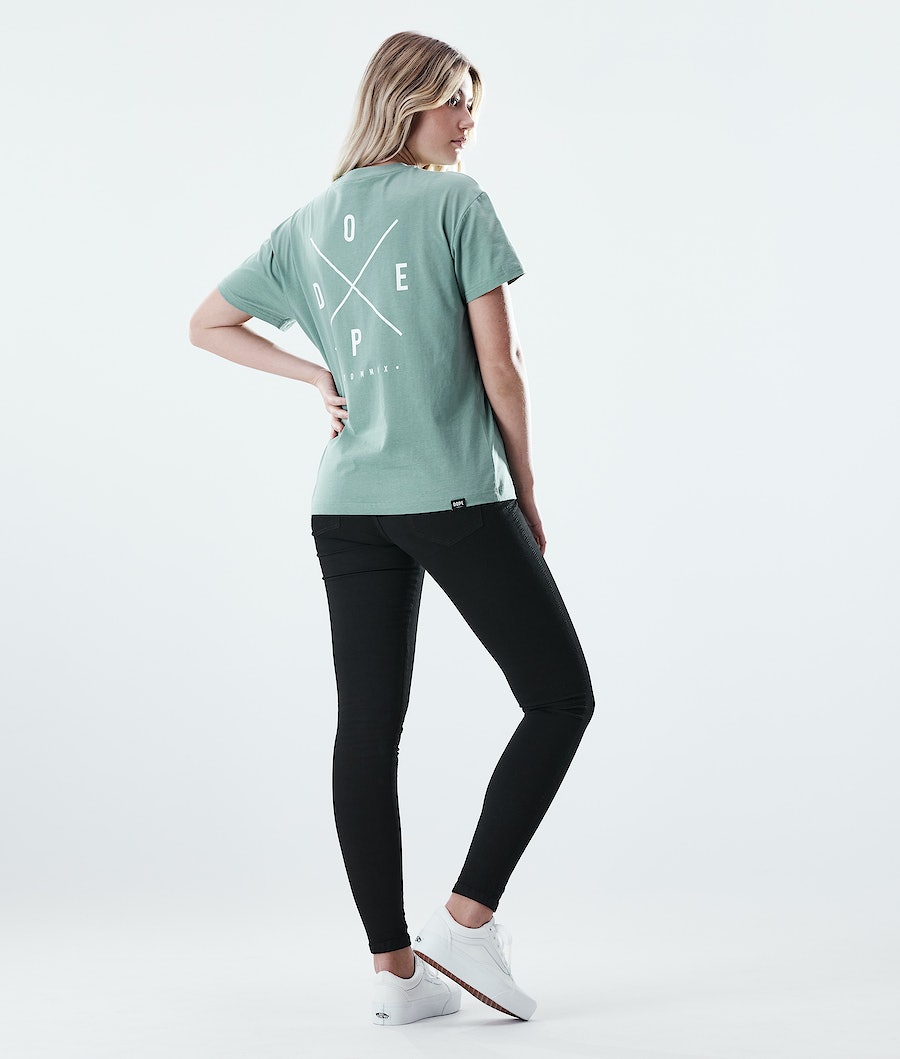 Camisetas Dope Regular 2X-UP Mujer Verde | 869-LNZJCA