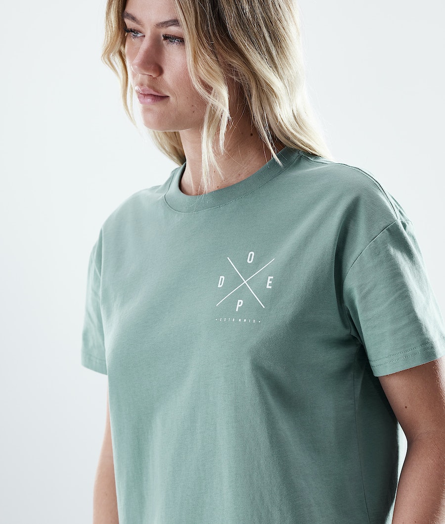 Camisetas Dope Regular 2X-UP Mujer Verde | 869-LNZJCA