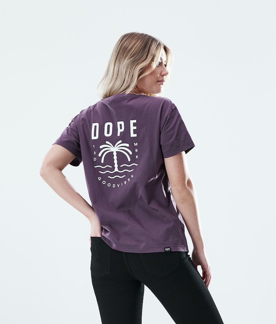 Camisetas Dope Regular Palm Mujer Moradas | 264-PKYCQB