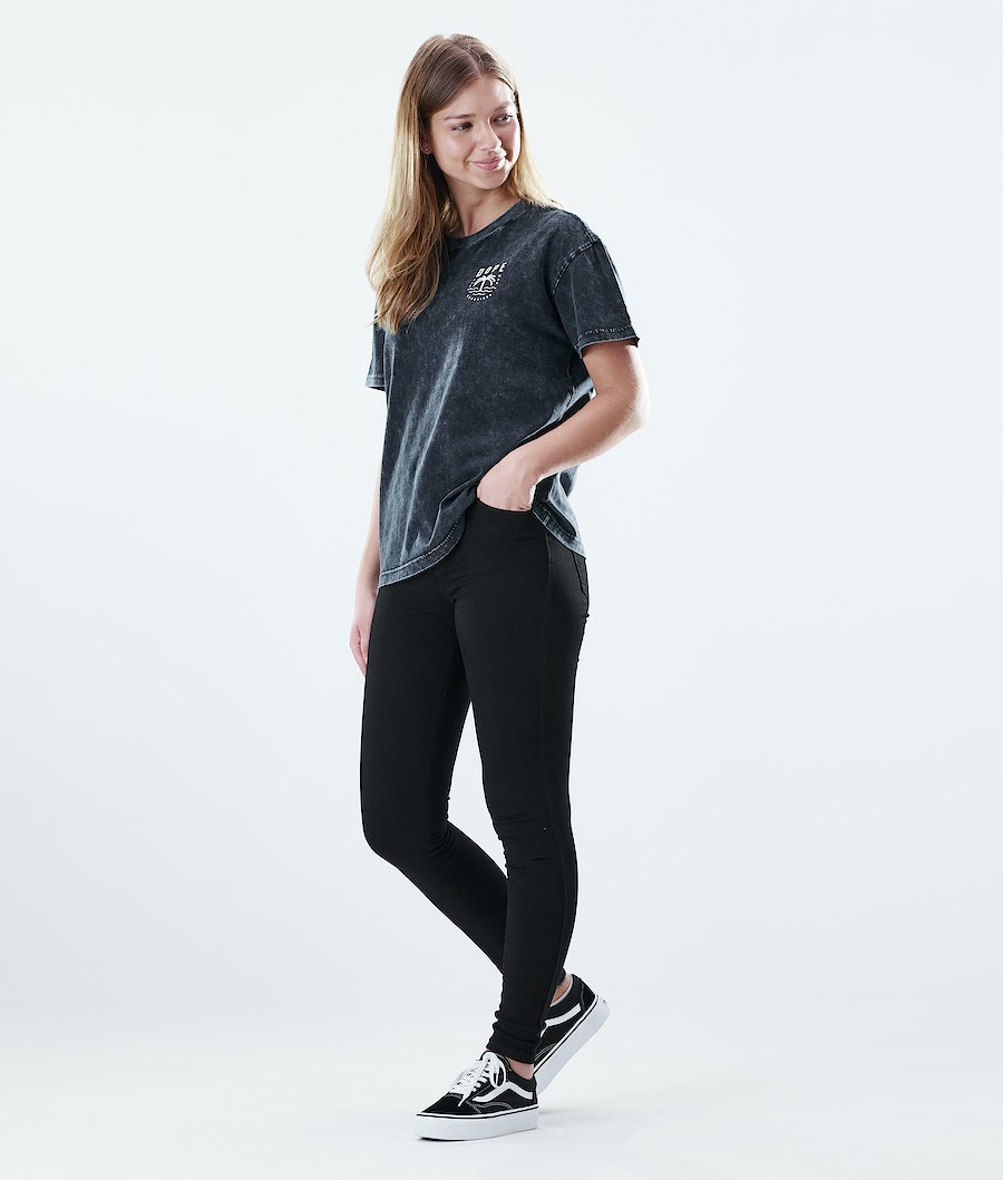Camisetas Dope Regular Palm Mujer Negras | 146-SDMXGF