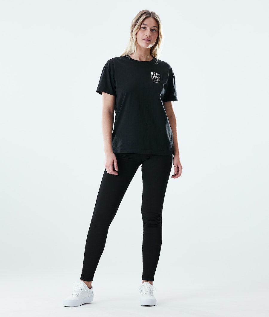 Camisetas Dope Regular Palm Mujer Negras | 920-URLPEN