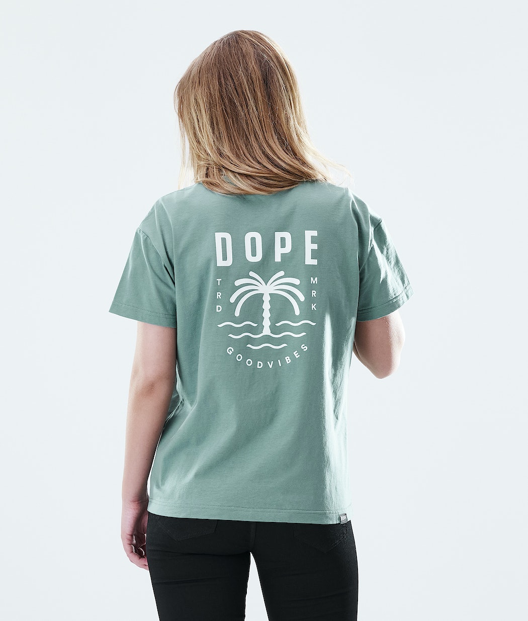 Camisetas Dope Regular Palm Mujer Verde | 679-IRQSOX