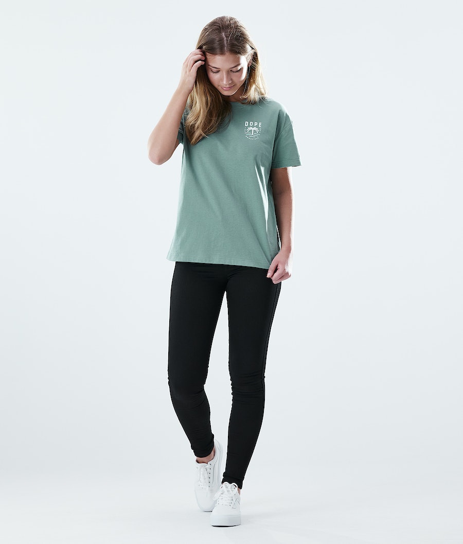 Camisetas Dope Regular Palm Mujer Verde | 679-IRQSOX