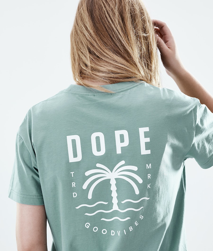 Camisetas Dope Regular Palm Mujer Verde | 679-IRQSOX