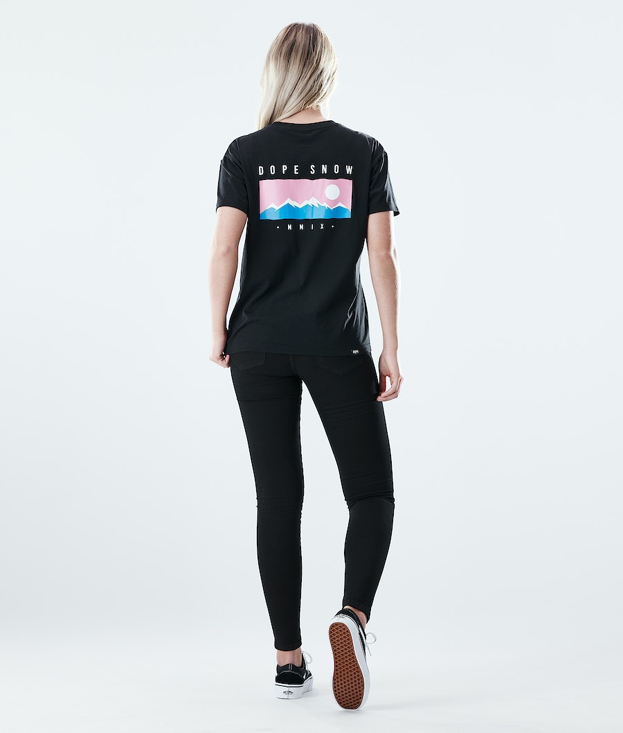 Camisetas Dope Regular Range Mujer Negras | 520-IRMNLH