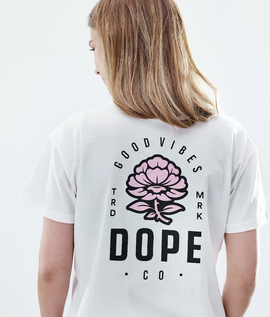 Camisetas Dope Regular Rose Mujer Blancas | 243-OCQPDX
